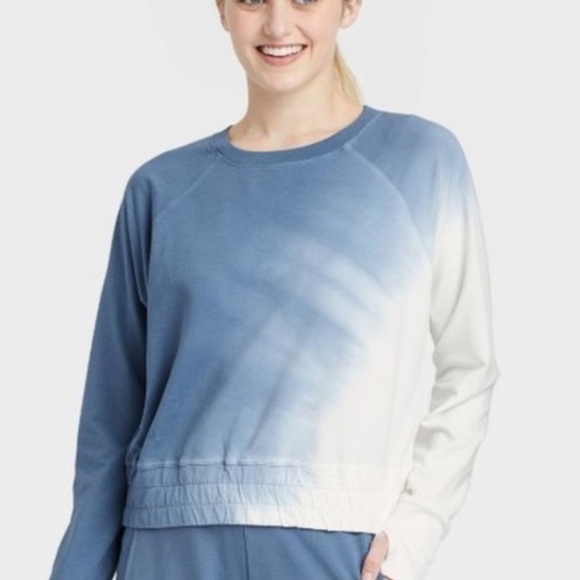 Joylab French terry tie die cropped sweatshirt size large - Picture 1 of 4